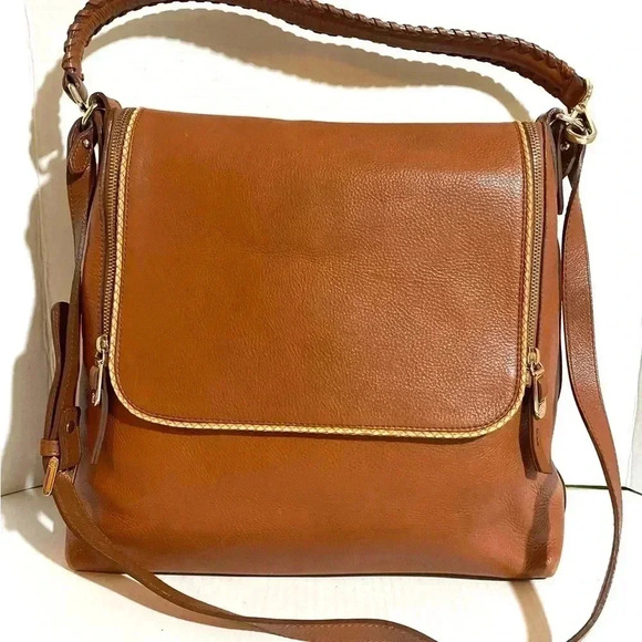 Massimo dutti brown leather crossbody handbag - Picture 11 of 15